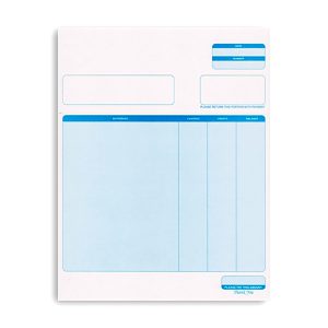 Printed invoices or statements used in our pool service software.